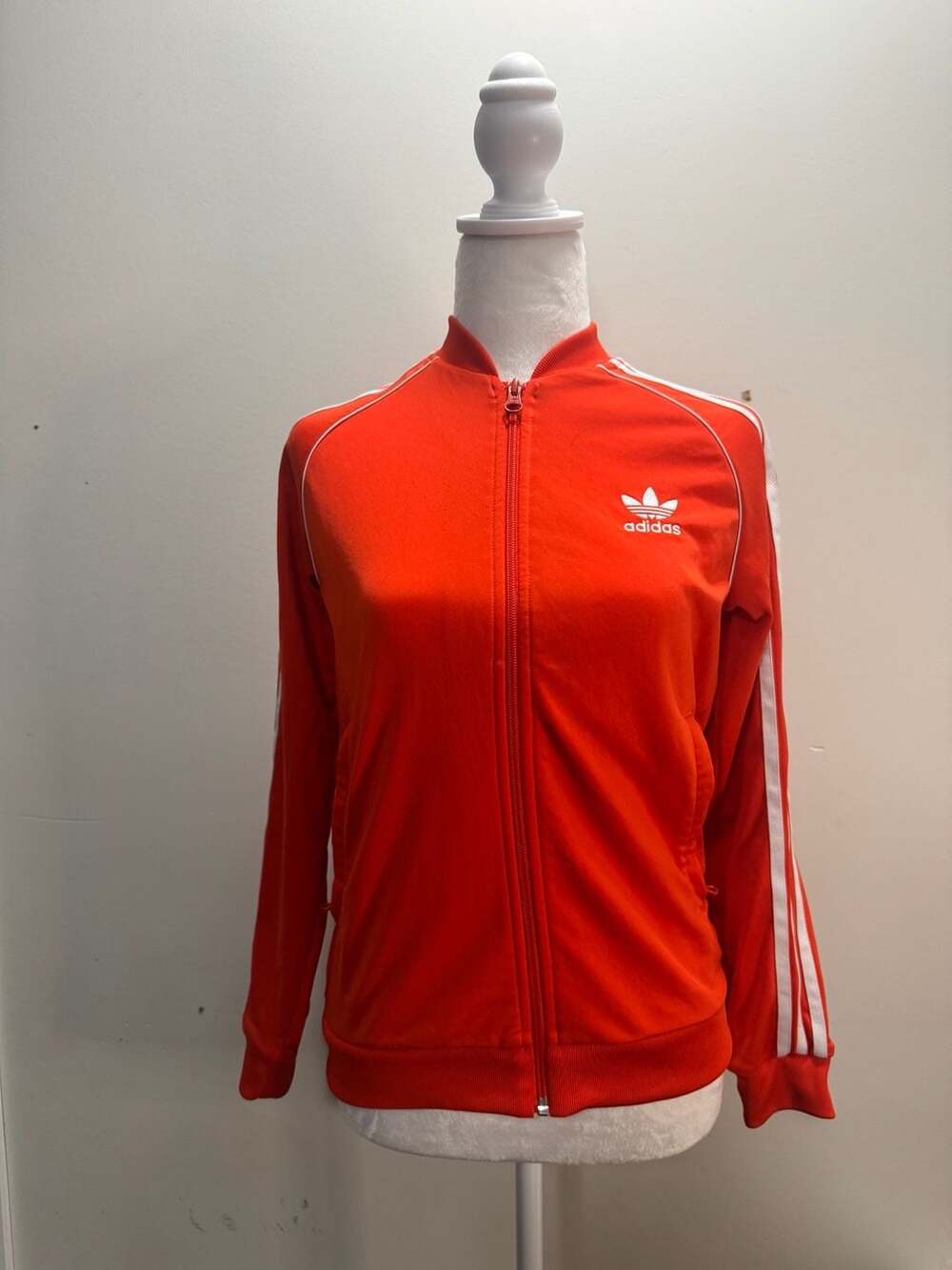 Adidas Originals Superstar Track Jacket Bright Orange Youth M, Fit Womens sz XS